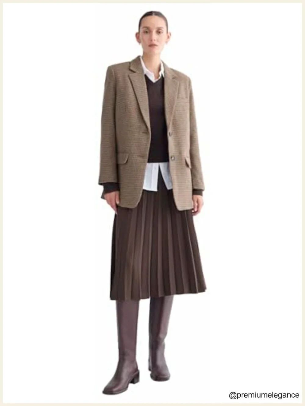 Oversized Wool Blazer Women's Recycled Italian Wool Notch Collar Blazer